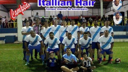 Time da Itallian Hair, campeão do Torneio de Aniversário do Cecam. Foto: Edvaldo Silva