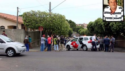 Policial aposentado (detalhe),foi morto em Dracena após balear compradora da casa que morava. Revolta por ter que desocupar o imóvel. Fotos: Vanessa Matsmoto (JR) e JorgeZanoni.com.br