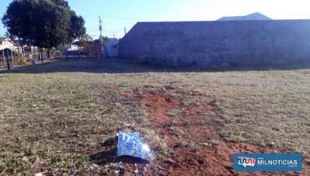 Crime foi em um terreno baldio atras da creche do Jardim Europa. Foto: MANOEL MESSIAS/Agência