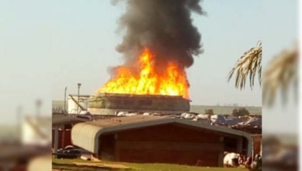 Bombeiros de Araçatuba, Andradina e outra cidades da região estão no local — Foto: Arquivo pessoal