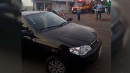 Acidente aconteceu quando motorista do Fiat Pálio atravessou a movimentada via do bairro Benfica. Foto: DIVULGAÇÃO