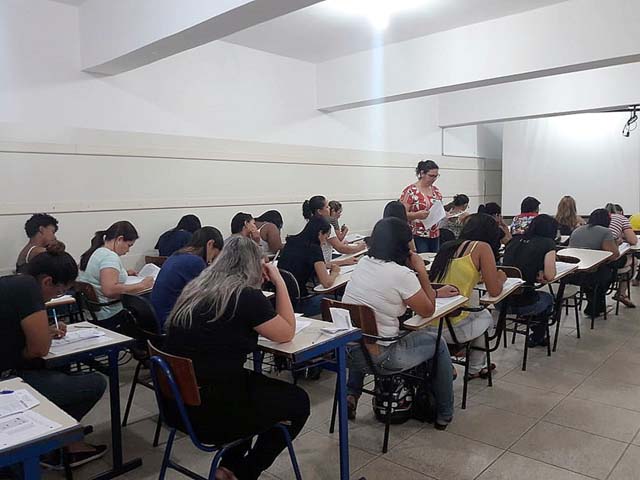 A prova foi realizada neste último domingo na escola “Anna Maria Marinho Nunes”. Foto: Secom/Prefeitura