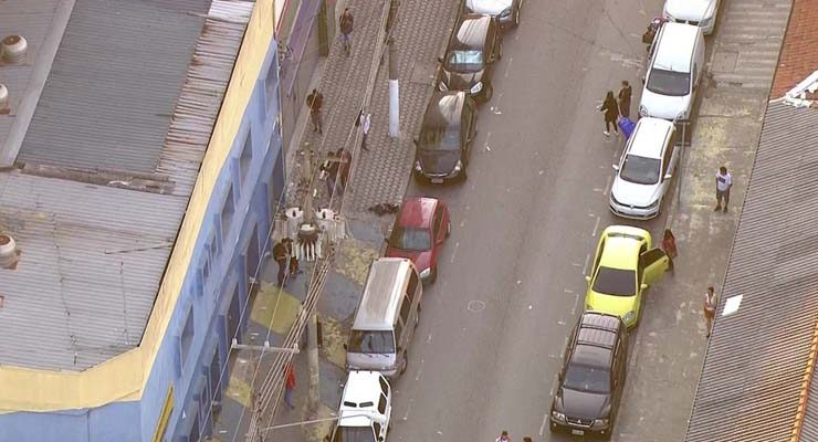 Guarda civil morre após ser baleado nesta madrugada na região do Brás — Foto: Reprodução TV Globo.