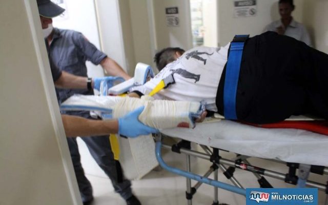 Auxiliar de mecânico sofreu fratura do braço, fêmur, lado esquerdo, e traumatismo craniano leve. Permanece internado. Foto: MANOEL MESSIAS/Agência