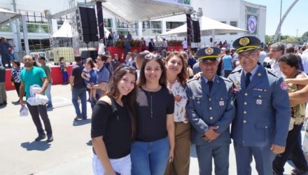 Sargento PM Donegati e familia. Foto: Arquivo pessoal