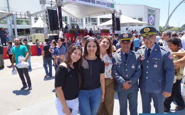 Sargento PM Donegati e familia. Foto: Arquivo pessoal