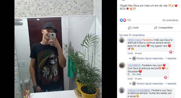 Nicacio Aguiar da Silva, de 19 anos, morreu em acidente de moto na quinta-feira (24) em Ibitinga — Foto: Facebook/Reprodução.