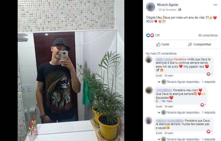 Nicacio Aguiar da Silva, de 19 anos, morreu em acidente de moto na quinta-feira (24) em Ibitinga — Foto: Facebook/Reprodução.