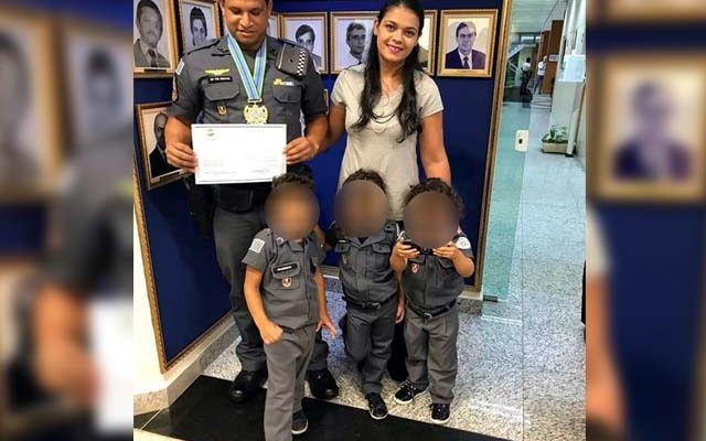 Policial Militar matou a esposa e, em seguida, se matou em Peruíbe (SP). O casal tinha três filhos. — Foto: Reprodução/Facebook
