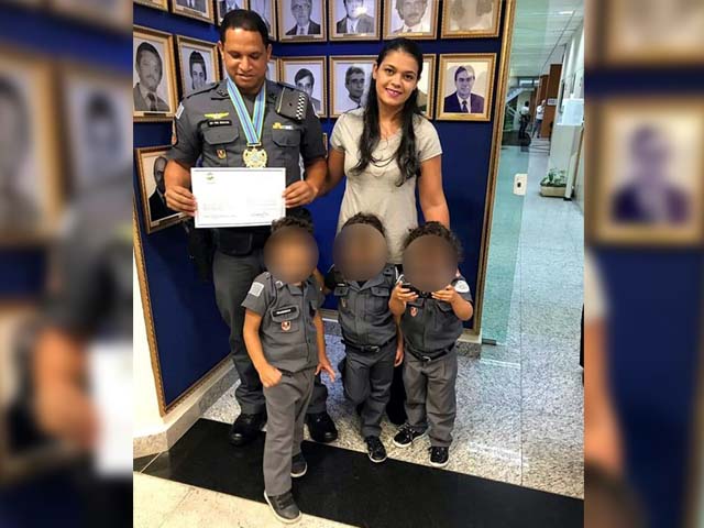 Policial Militar matou a esposa e, em seguida, se matou em Peruíbe (SP). O casal tinha três filhos. — Foto: Reprodução/Facebook