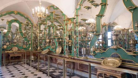 Um dos quartos do Cofre Verde no Castelo de Dresden, na Alemanha. — Foto: Sebastian Kahnert / dpa / AFP.