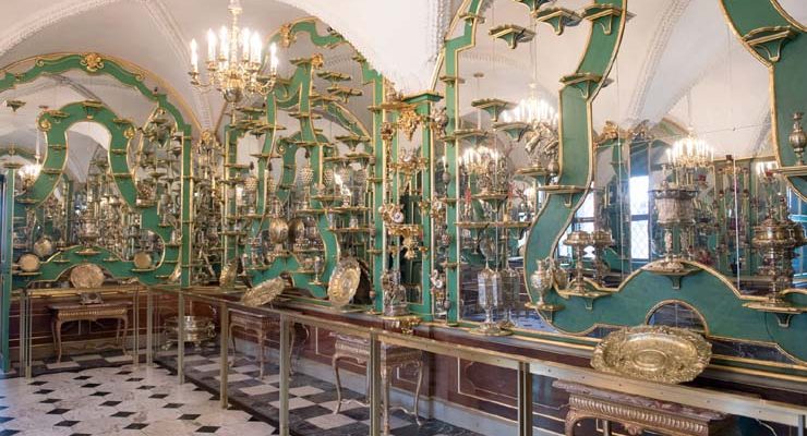 Um dos quartos do Cofre Verde no Castelo de Dresden, na Alemanha. — Foto: Sebastian Kahnert / dpa / AFP.