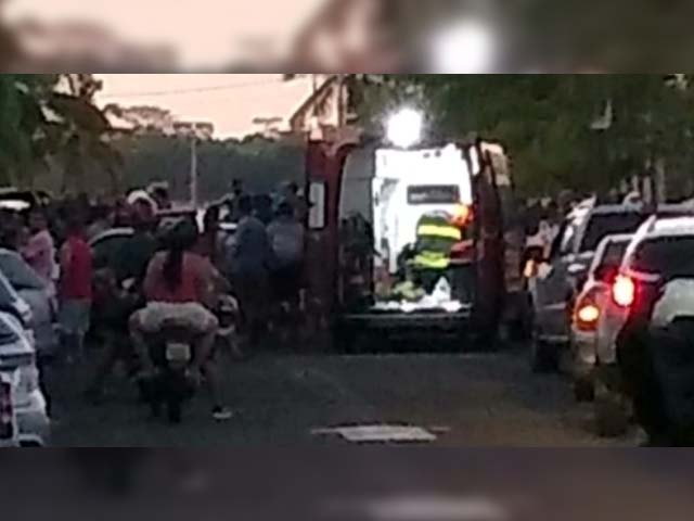 Mulher ficou gravemente ferida e precisou ser transferida para a Santa Casa de Araçatuba. Foto: Internauta