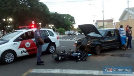 Acidente aconteceu quando vitima seguia de moto e teve a trajetória interceptada pelo Uno em sentido contrário. Foto: MANOEL MESSIAS/Agência