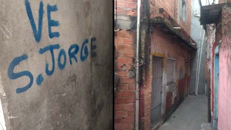 Fotos feitas por moradores mostram viela onde homem foi baleado no dia 1º em Heliópolis — Foto: Arquivo pessoal.