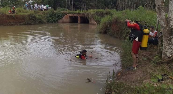 Bombeiros procuram bebê que teria sido jogado em rio — Foto: Polícia Civil-MT/Assessoria.