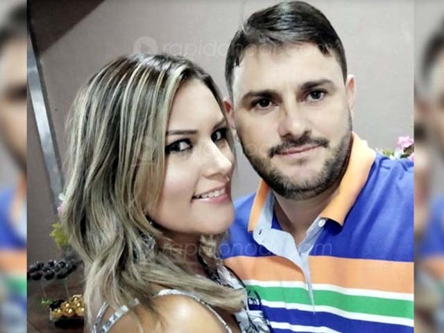 O guaraçaiense Sidney Secreto, o “Peruca”, de 39 anos, e a namorada Jéssica Alves Teixeira, de 28 anos, de Americana. Os dois morreram.  Foto: Facebook