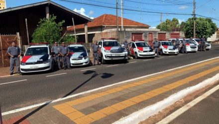 Operação foi realizada em conjunto entre as Polícias Civil e Militar, com apoio do Canil da PM de Araçatuba. Foto: DIVULGAÇÃO/PM