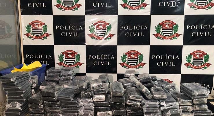 Denarc apreende 205 quilos de drogas no Jardim Planalto, em Suzano — Foto: Polícia Civil/Divulgação.