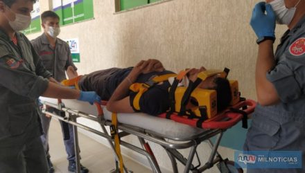 Montador de móveis sofreu escoriações e contusões pelo corpo, felizmente leves e um ‘furo’ na parte interna do tornozelo direito. Foto: MANOEL MESSIAS/Agência