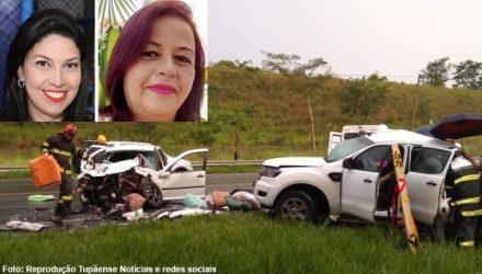 As vitimas fatais foram Karine Almeida, de 36 anos, e Angela da Silva Avezan, 52 anos. Foto: Tupaense Noticias