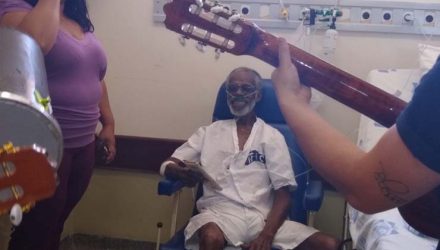 Hospital atendeu sonho de paciente com câncer e realiza roda de samba — Foto: Arquivo pessoal.
