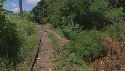 Jovem de 19 anos confessou que matou pessoal perto da linha férrea no bairro Paulo Aires, em Itapetininga (SP) — Foto: Reprodução/TV TEM.