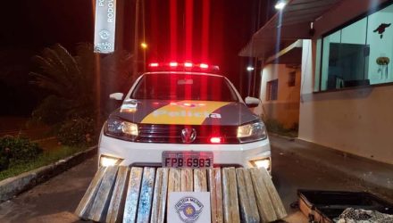 Apreensão de maconha foi registrada em Adamantina — Foto: Polícia Rodoviária.
