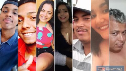 Jefferson, Mateus, Beatriz, Daniela, Maycon, Isadora e Ailton estavam no carro — Foto: Reprodução/Facebook