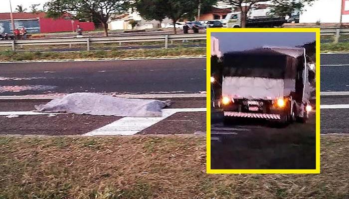 Homem morreu após ser atropelado por carreta na rodovia Marechal Rondon, em Araçatuba. Foto: DIVULGAÇÃO