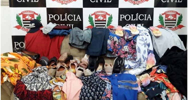 Foram recuperados diversos produtos furtados nas lojas de Panorama e Paulicéia. Foto: DIVULGAÇÃO