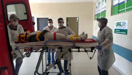 Enfermeira sofreu escoriações e contusões pelo corpo, felizmente sem muita gravidade. Foto: MANOEL MESSIAS/Agência