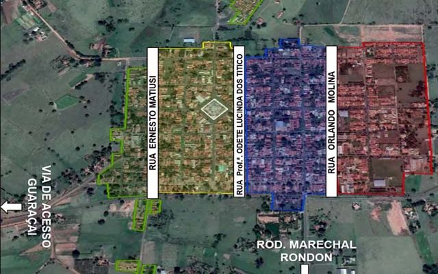 Setores do mutirão em Murutinga do Sul (SP) — Foto: Reprodução/Prefeitura de Murutinga do Sul