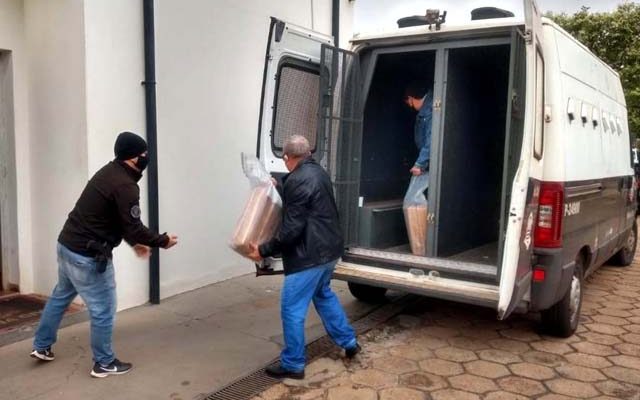 Operação para incineração dos 700 Kgs de cocaína foi realizada na manhã de sexta-feira e coordenada pelo delegado Tiago Barroca. Fotos: MANOEL MESSIAS/Agência