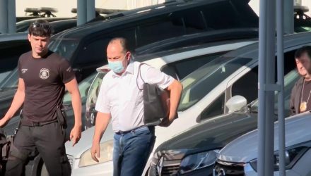 Pastor Everaldo na chegada à sede da Polícia Federal na manhã desta sexta-feira (28) — Foto: Reprodução/ TV Globo