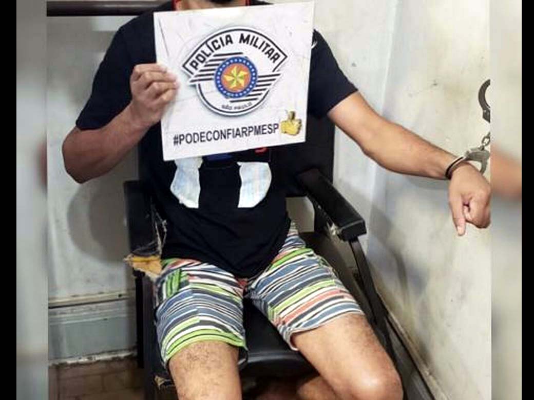 Homem foi preso suspeito de estuprar a enteada de 8 anos em Mirassol — Foto: Polícia Militar/Divulgação