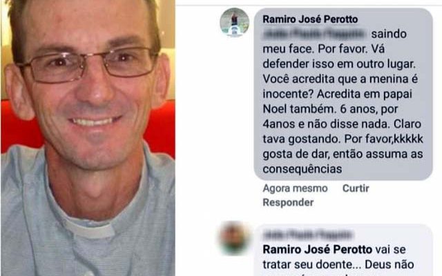 Padre ofendeu criança vítima de estupro - Reprodução / Facebook