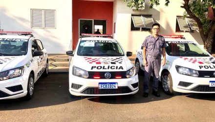 O 28º Batalhão da Polícia Militar/Interior (BPM/I) recebeu na sexta-feira (11), 03 novas viaturas modelo VW Gol. Fotos: DIVULGAÇÃO/PM