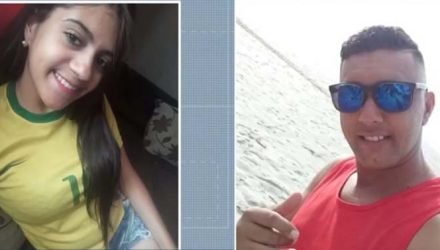 Micheli de Paiva Lima Goulart e o ex, Alexandro Ribeiro da Silva, suspeito de matá-la, em Limeira — Foto: Reprodução/ EPTV.
