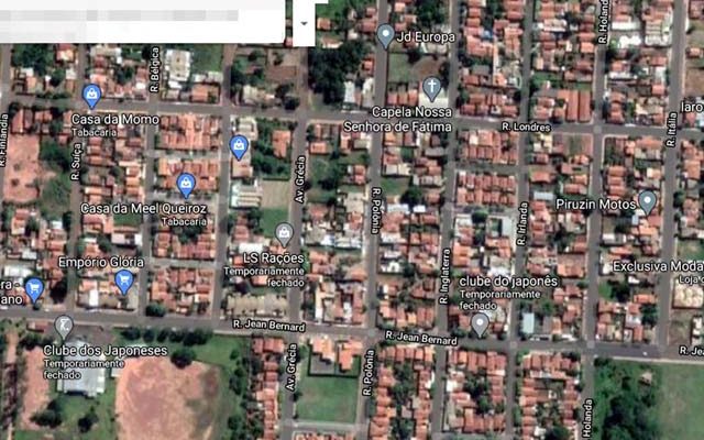 Tentativa de homicídio aconteceu na rua Polônia, no jardim Europa. Foto: Google Maps/Reprodução