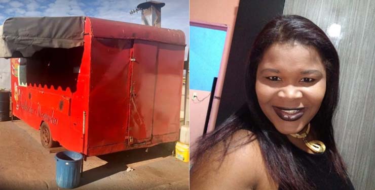 Crime aconteceu em frente ao trailer onde Maria Romildes Conceição da Silva trabalhava em Botucatu — Foto: Pedro Zacchi/TV TEM e Reprdução.