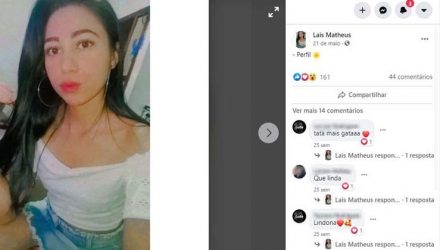 Corpo da jovem Laís Gomes, que estava desaparecida em Igaraçu do Tietê, foi achado no Rio Tietê — Foto: Facebook/Reprodução.
