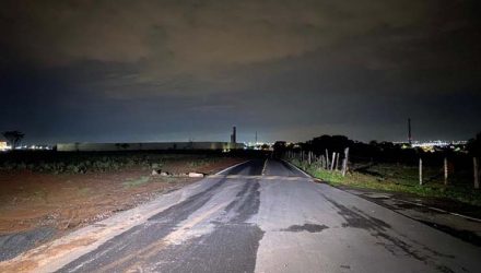 Estrada onde guarda municipal foi baleado em Sumaré — Foto: Daniel Mafra/EPTV.