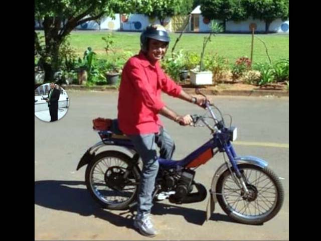 Desempregado pilotava um ciclomotor 50cc, na cor preto, quando foi literalmente atropelado e sofreu os graves ferimentos na cabeça. Foto: DIVULGAÇÃO