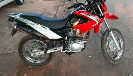 Moto furtada foi devolvida praticamente intacta. Foto: DIVULGAÇÃO