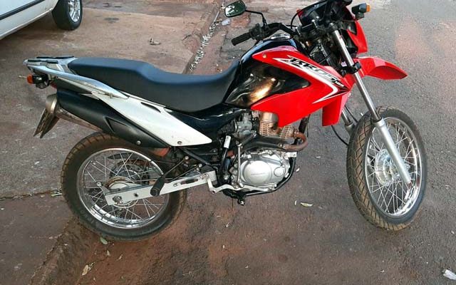 Moto furtada foi devolvida praticamente intacta. Foto: DIVULGAÇÃO