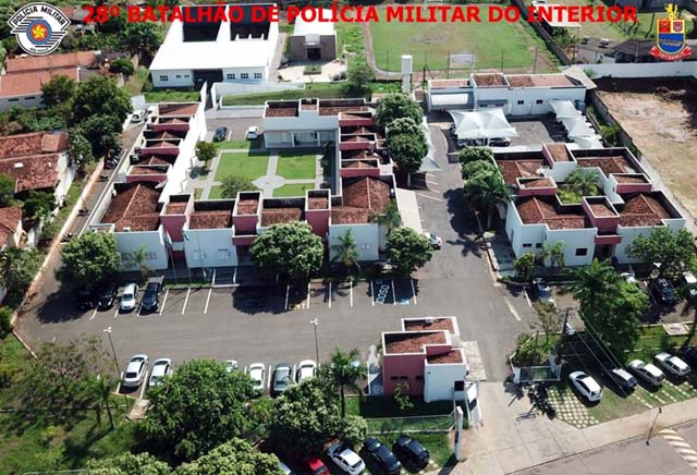 Sede do 28º BPM/I será palco da vacinação para profissionais de segurança de 12 cidades. Foto: Divulgação