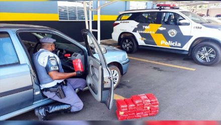 Homem foi preso com pouco mais de 30 Kg de pasta base de cocaína. Foto: PMRv/Divulgação