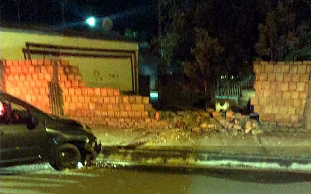 Empresário destruiu muro de residência no bairro Santa Cecília. Foto: PM/Divulgação