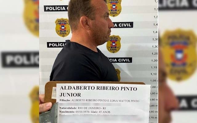 Alberto Ribeiro Pinto Junior, de 45 anos, foi preso e confessou que pilotava helicóptero que caiu com 300 kg de droga em Mato Grosso — Foto: Divulgação